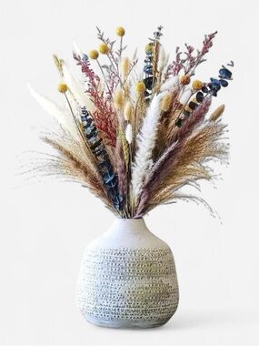 Neutral Dried Flower Bundle – Boho Decor, pampas grass eucalyptus